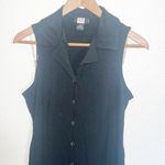 Studio 1940  Black Collared Button Down Maxi Dress With Attached Belt To Tighten Photo 1