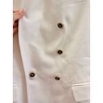 ZARA Women's Tailored England Button Double Breasted Blazer Jacket White Fall Photo 6