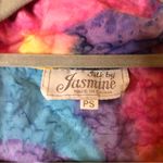 Jasmine Silk by  Vintage Silk Tie‎ Dye Button Up Blouse Rainbow Size Petite Small Photo 2