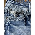 Rock Revival Women Size 28 Pearlie Mid Rise Skinny Jeans Embellished Embroidered Photo 9