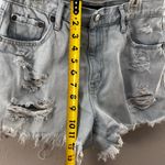 Aeropostale  Women Light Blue Denim Jean Cheeky Shorts‎ Distressed Ripped size 8 Photo 5