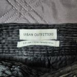 Urban Outfitters Black Corduroy Mini Skirt Small Black Zip Y2K Grunge Whimsigoth Photo 2