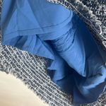 Pink Lily  Blue and White Floral Smocked Long Sleeve Mini Dress Women’s Large Photo 4