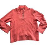 Tommy Bahama Sweater Coral Sweatshirt 1/4 Zip Cotton Ladies Photo 0