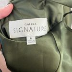 Galina Signature Olive Green Midi Dress Size 6 Photo 7