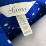 Soma  Long Sleeve Blue and White Polkadot Nightshirt medium Photo 4