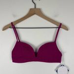 Tori Praver  Smocked Bikini Phoebe Pink Top Women’s Sz M NWT Photo 5