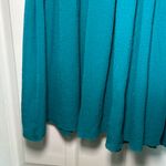 Ella Moss ‎ Teal Pleated Maxi Dress Women’s XS Crepe Crinkle Layer Tier Gown Photo 3