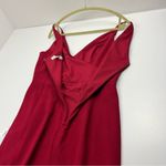 Dress the Population  Anita Crepe Cocktail Dress Women Size Medium Garnet Red NEW Photo 12
