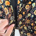 Free People Nicolette Velvet Floral Blazer with Bow black gold Photo 5