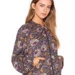 Free People Women’s Floral Printed Balloon Sleeve Bomber Jacket Size Small Photo 7