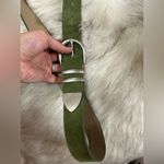 Urban Outfitters NWOT UO Isla Curved Buckle
Leather Belt In Olive Photo 2