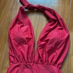 Victoria's Secret Victoria’s Secret High Cut Halter Red One Piece Swimsuit Photo 1