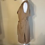 Stradivarius  Khaki Lightweight Sleeveless Open Front Trench w Attached Sash S Photo 2