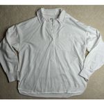 Aerie : White Collared Oversized Sweatshirt Photo 2