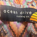 Ocean Drive Y2K Multi-colored chevron strapless boho dress with elastic waistband Photo 3