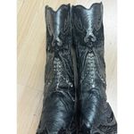 Corral  Black Silver Crystal Studded Eagle Snip Toe Cowgirl Boots A2621 Size 8 Photo 10