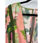Farm Rio X Anthropologie Jumpsuit Womens XL Deep V Pink Palm Leaf Banana Photo 7