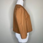 Vintage Cropped Bolero Jacket Rust Black Piping Sz Small Brown Photo 3