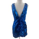 NBD  Revolve Dinara Sequin Mini Dress In Bright Cerulean Sz XS Photo 3