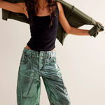 Free People We The Free‎ Extreme Measures Metallic Barrel Shorts size 24 NWT Photo 0