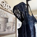 JS Collections Navy Blue Lace Maxi Dress Size 16 Short Sleeve Overlay Gown Floor Length Photo 10