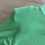 Blanc  - Open Back Long Sleeve Ribbed Dress in Green Photo 5