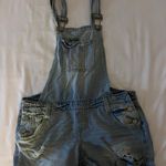 L.E.I Denim Distressed Overall Photo 0