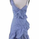 Parker  New York Lollie Mini Dress XS Blue White Stripe Ruffle NWT Photo 1