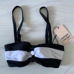 Unique Vintage Swim Black and White Bikini Top- Size XS- NWT Photo 0