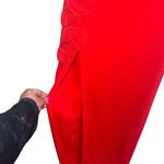 Amanda Uprichard  X Revolve Wolfe Maxi Gown In Crimson Red Rosettes Photo 5