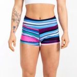 NWOT Savage Barbell Foxy Striped Spandex Shorts SIZE s Pink Photo 0