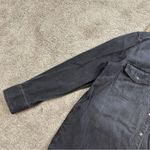 Gap Women’s Longsleeve Utility Denim Shirtdress Pockets Western in Black Wash L Photo 4