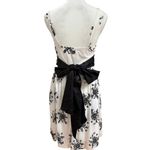 Trixxi  Embossed Floral Print Sash White Black Sheer Lined Dress Women’s Size 3X Photo 2