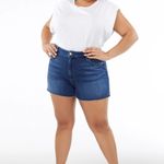 Good American cut off denim shorts blue 464 sz 24 Photo 5