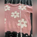 Pretty Flower Pearl Sweater Women’s Sz Small EUC Pink Photo 8