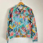  Castles of Disney Parks D23 Postage Stamps Denim Jacket Size L NEW Photo 2