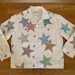 All The Stars Rhinestone Denim Jacket in White size M Size M Photo 9