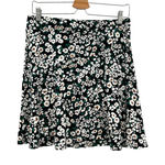 Boden USA Boden Mini Skirt Jersey Floral Pull-on Black White Size US 8R Photo 0
