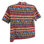 River Ridge 1980s Vintage Colorful Southwestern Button Down Shirt Large Orange Photo 4