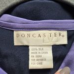 Doncaster  Navy Silk Hooded Jacket Photo 6