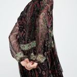 ZARA NEW FLOWY PRINTED DRESS MINI LONG SLEEVE BUTTONED SLIT CUFF WOMENS SIZE XS Photo 3