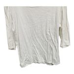Michael Stars  womens solid white long sleeve top t shirt one size Boat Neck Photo 2