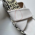 Stuart Weitzman Leather Graffiti Print Logo Sandals Wedges Size 8 Photo 9