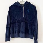 Electric & Rose Blue Velour Zip Pullover Sweatshirt Size Small S NWT Photo 0