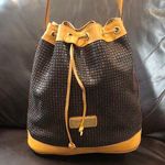 TED LAPIDUS Paris Leather Drawstring Bucket Tote Crossbody Strap Shoulder Bag Photo 0