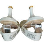 Dior Christian  Nude Chrome Shoes With Crystal On The Side Ribbon Band. Photo 7