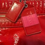 Coach Red Croc-Embossed Tote Bag Photo 11