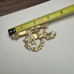 AJC Expensive Lady With Scottie Terrier & Luxury Cars Gold Tone Brooch Signed Photo 1