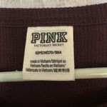 Victoria's Secret Small Purple Plum Waffle Oversized Fit Shirt Warm Jewel Royal Photo 4